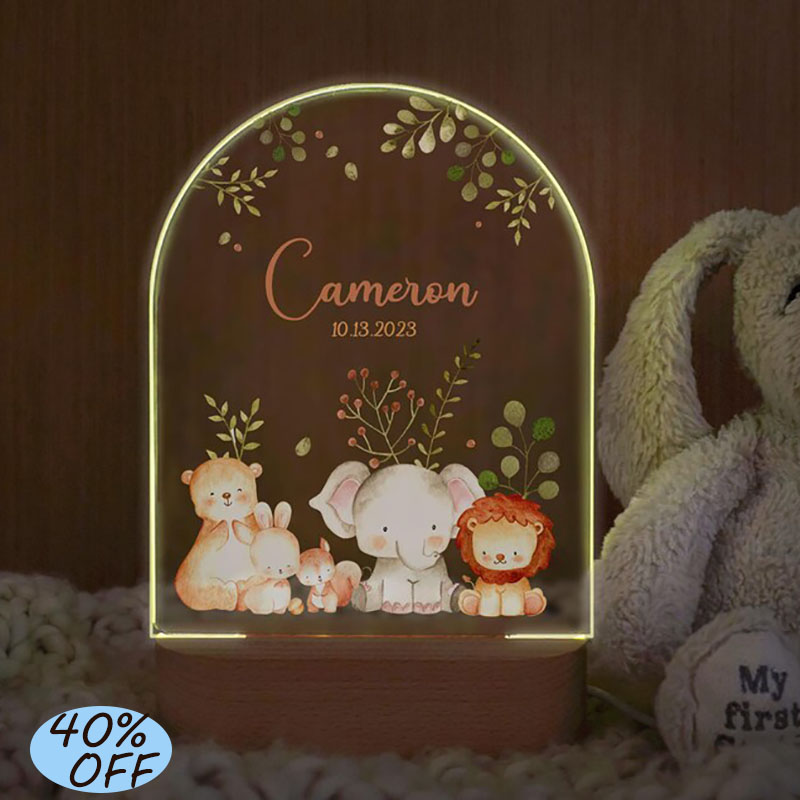 Baby Nursery Light - Custom Name Baby Night Light Personalized