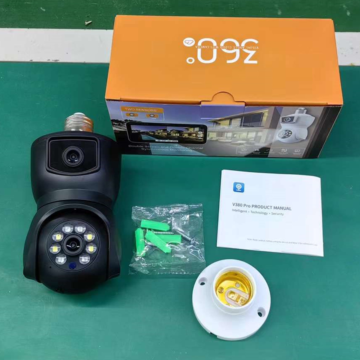 4MP  V380/iCam365 APP Dual Len - Baby Monitor Split Screen 评论和价格