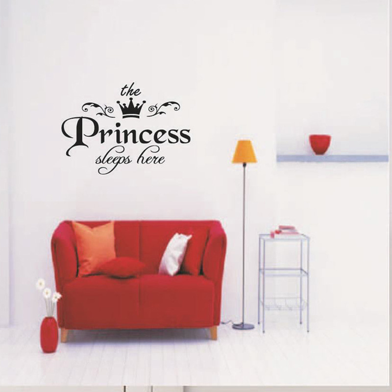 The Princess Sleeps Here Wall  - Baby Nursery Wallpaper Girl 评论和价格