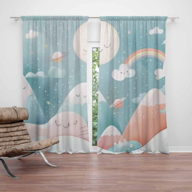 Mountain Rainbow Baby Nursery  - Baby Nursery Curtains 评论和价格
