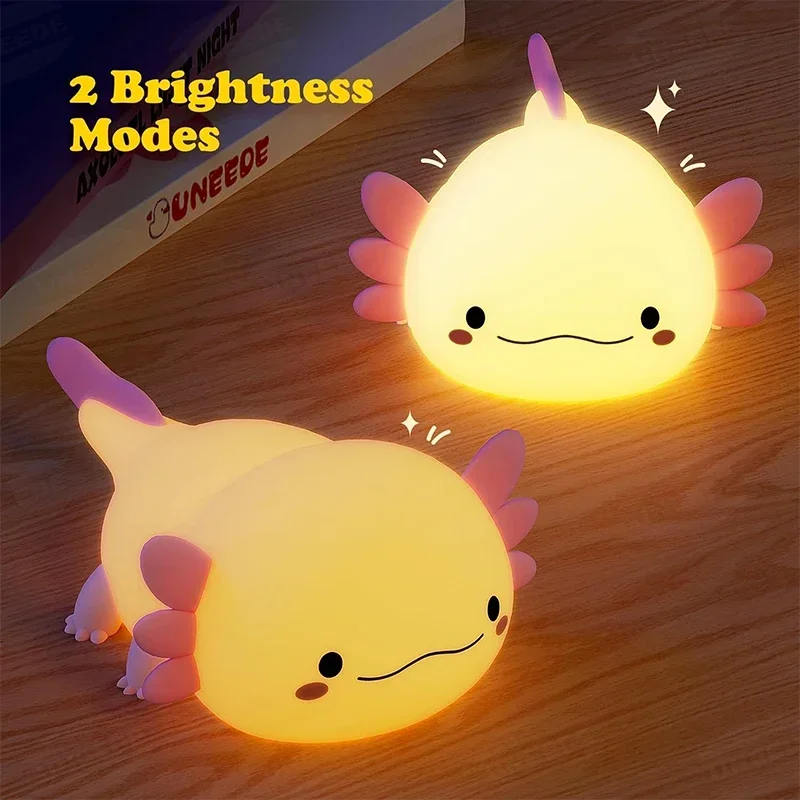 Cute Axolotl Night Light Silic - Baby Nursery Light 评论和价格