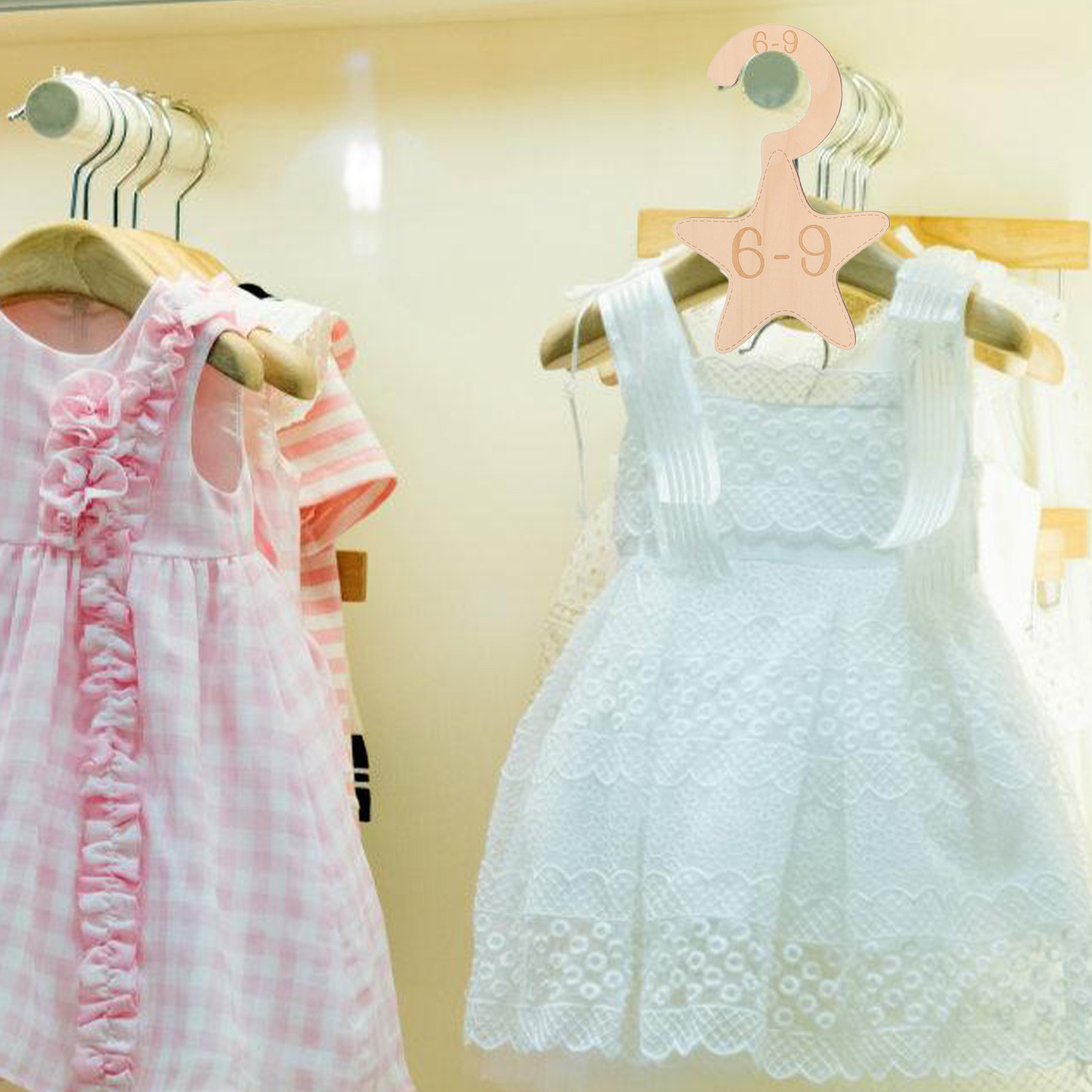 7Pcs Wooden Nursery Closet Div - Closet Organizer Baby 评论和价格