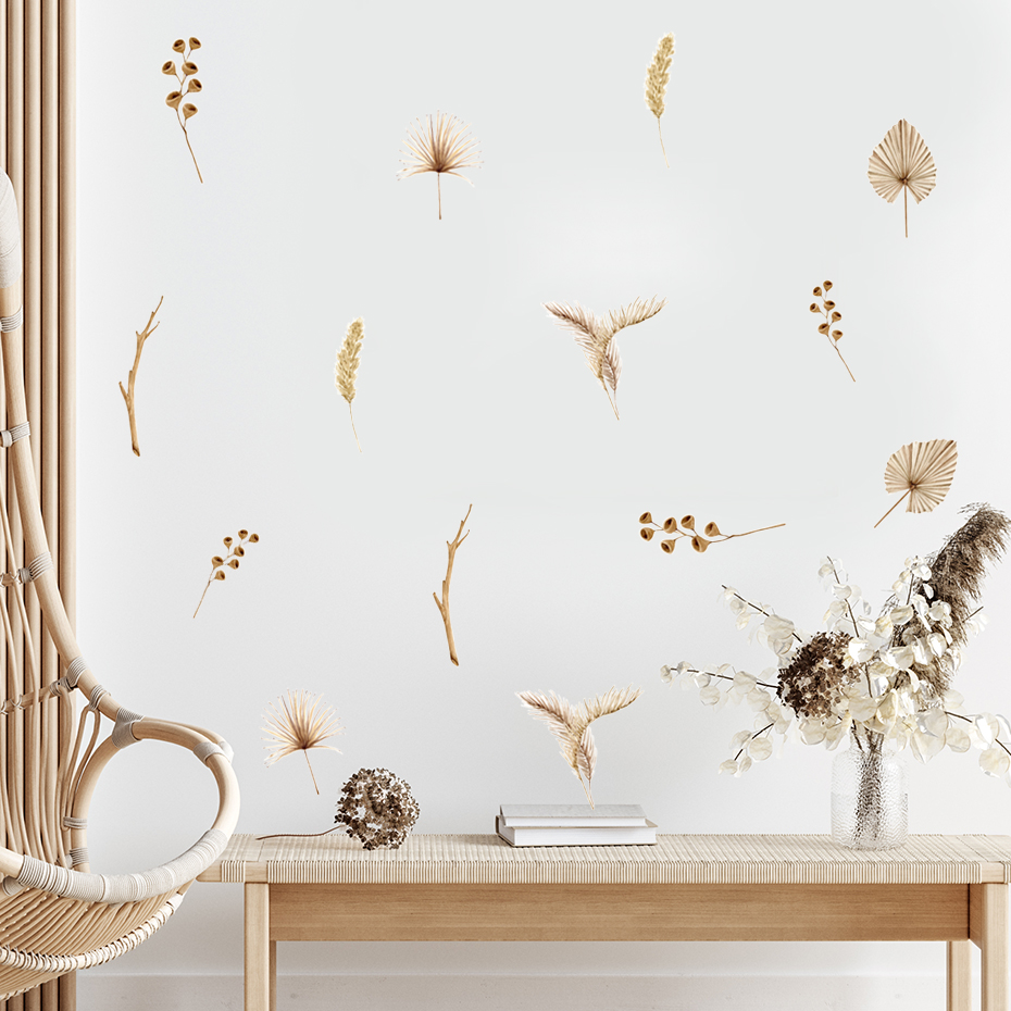 Boho Dry Leaves Cotton Botanic - Baby Nursery Plants 评论和价格