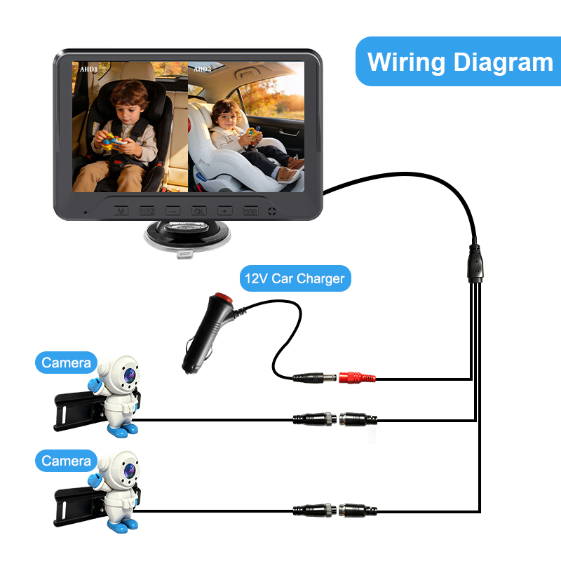 Plug & Play Baby Car Camera fo - Baby Monitor Split Screen 评论和价格