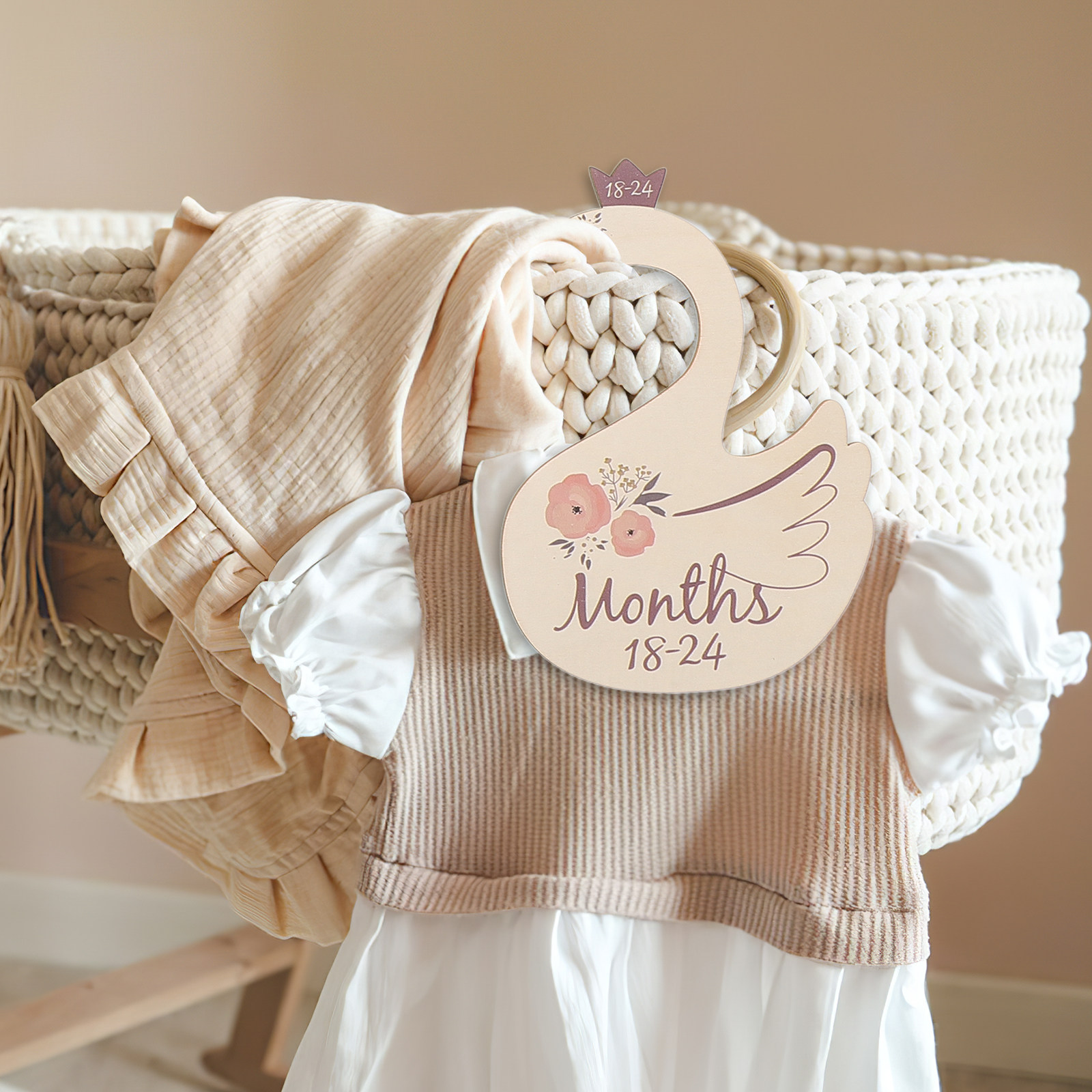 7Pcs Wooden Swan Closet Divide - Closet Organizer Baby 评论和价格
