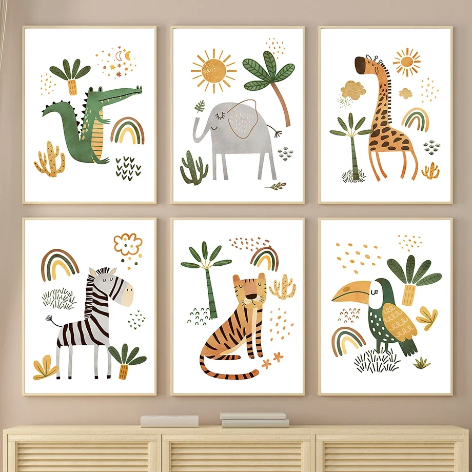 （2D Canvas painting） Giraffe E - Baby Nursery Plants 评论和价格