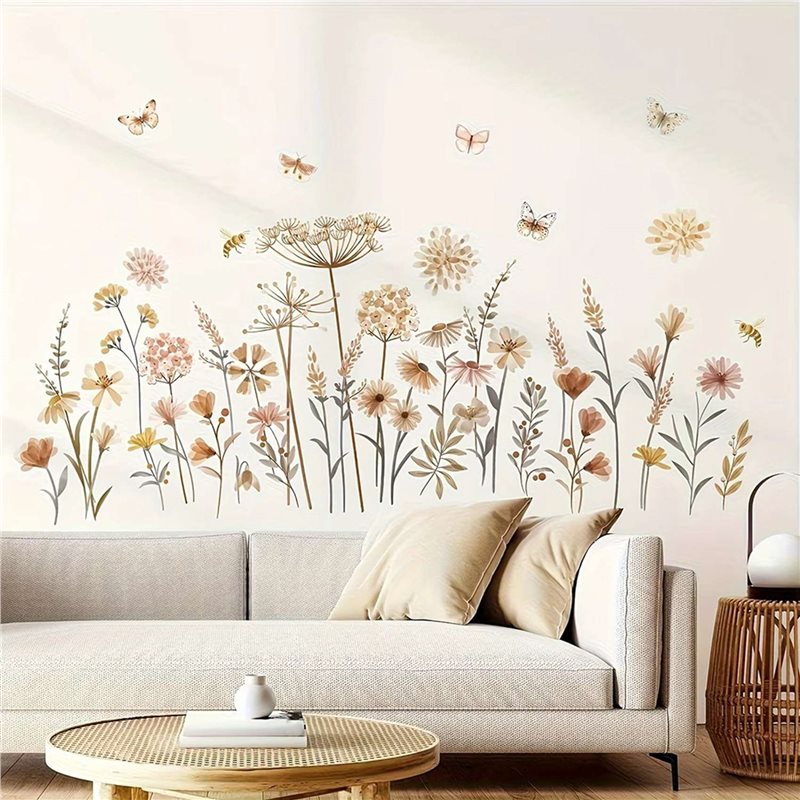 【EFFICIENT 】2X Boho Flower Wal - Baby Nursery Wallpaper Girl 评论和价格