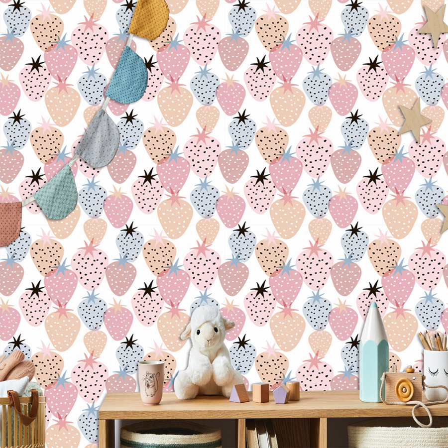 12+ Cute Nursery Strawberry Pa - Baby Nursery Wallpaper Girl 评论和价格