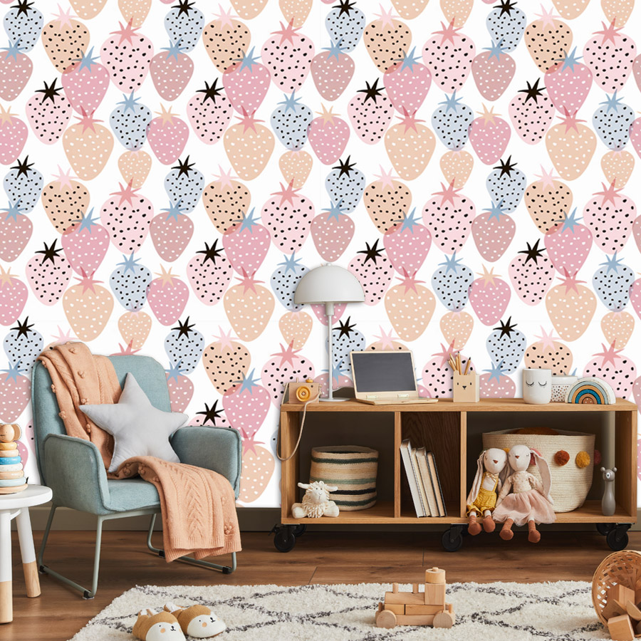 12+ Cute Nursery Strawberry Pa - Baby Nursery Wallpaper Girl 评论和价格