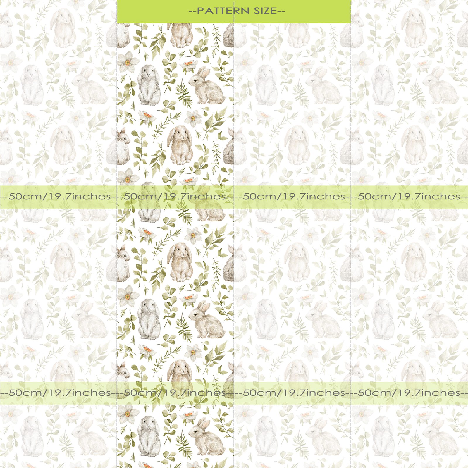 Bunny Wallpaper Kids Room Wall - Baby Nursery Wallpaper Girl 评论和价格