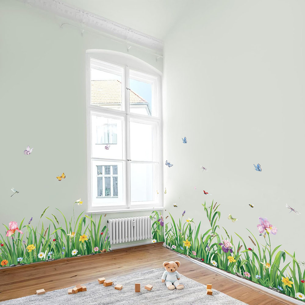 Green Grass Flowers Borader Wa - Baby Nursery Plants 评论和价格