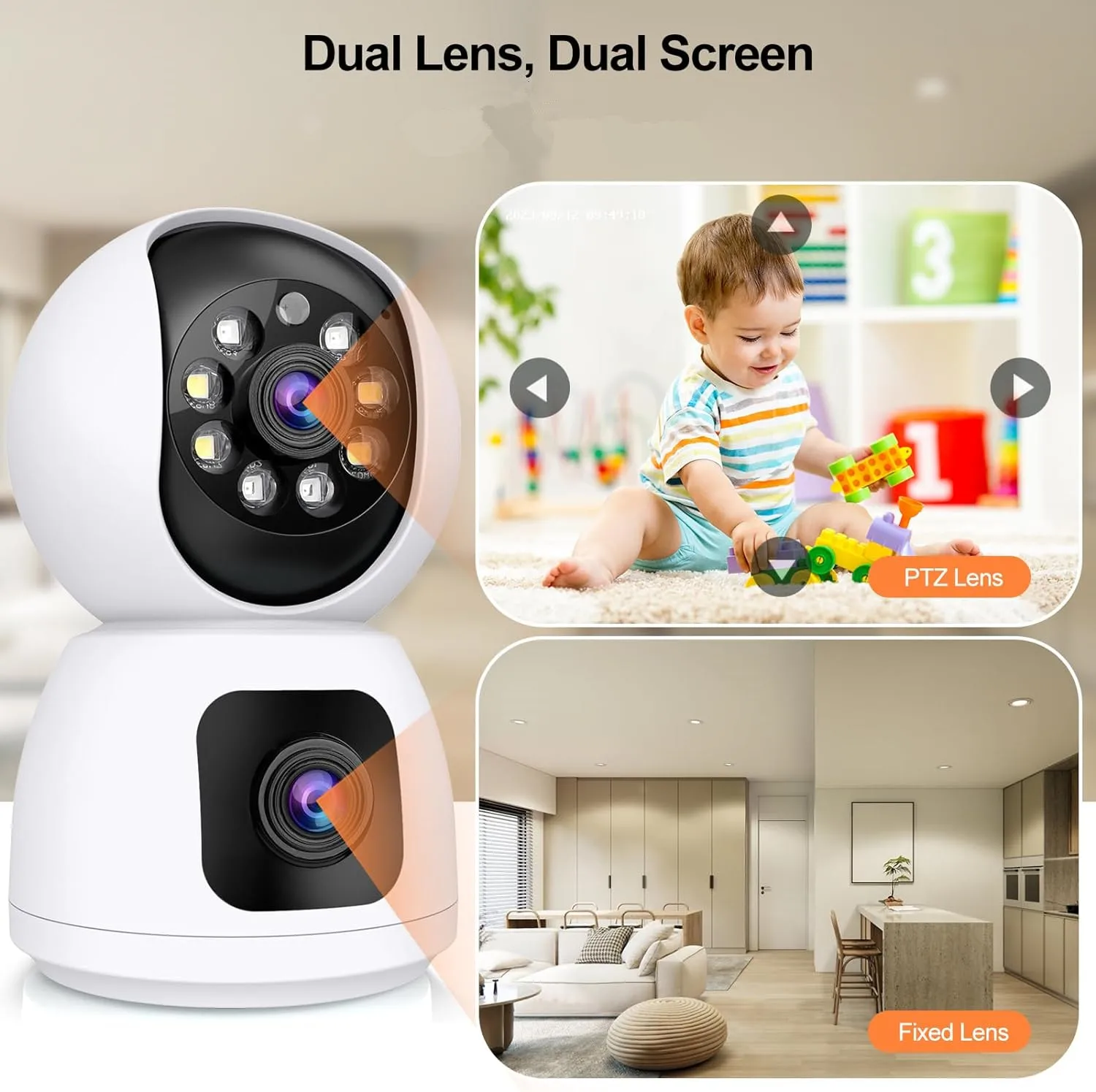 Tuya  4K 8MP HD WiFi Camera In - Baby Monitor Split Screen 评论和价格
