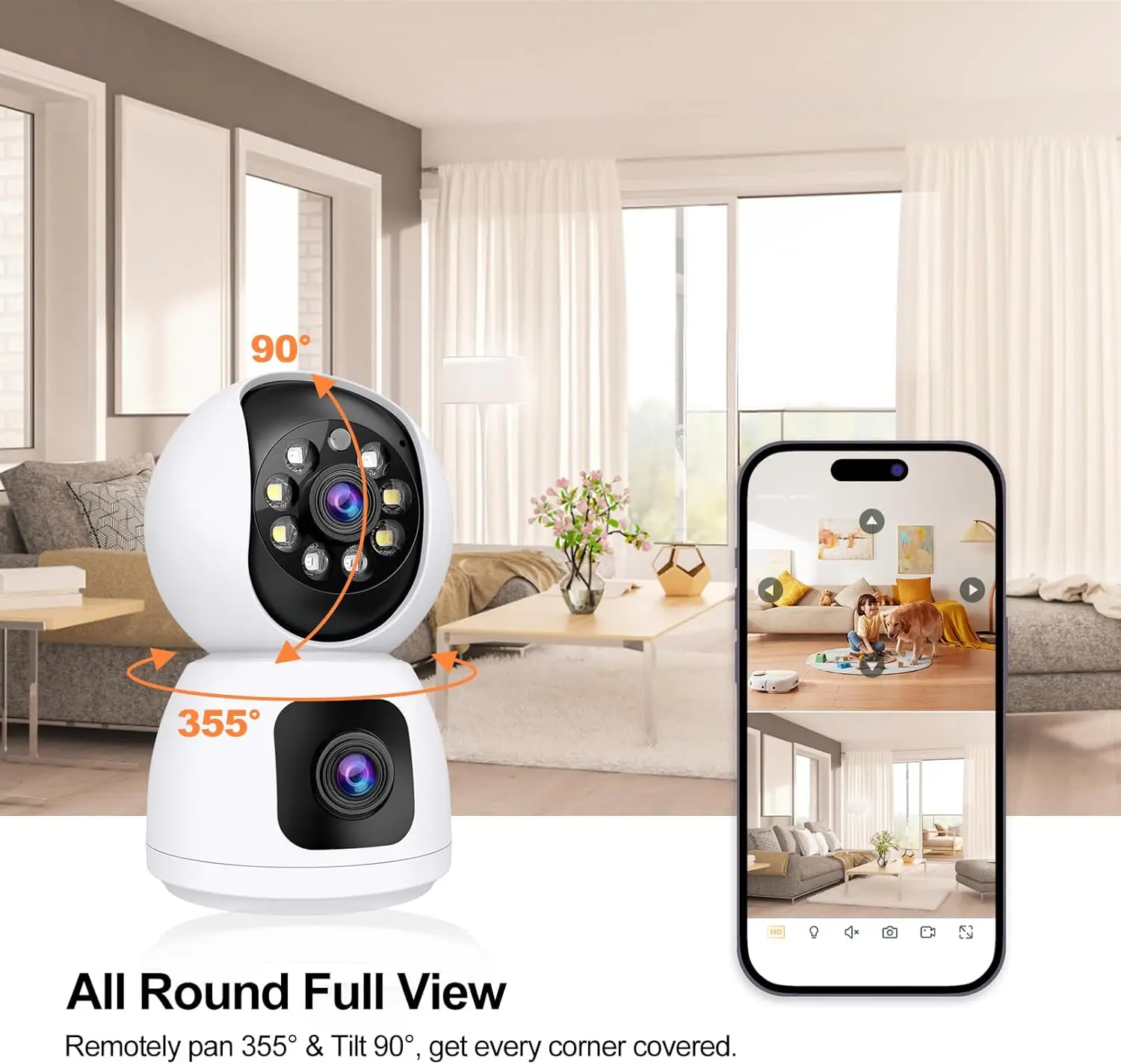 Tuya  4K 8MP HD WiFi Camera In - Baby Monitor Split Screen 评论和价格