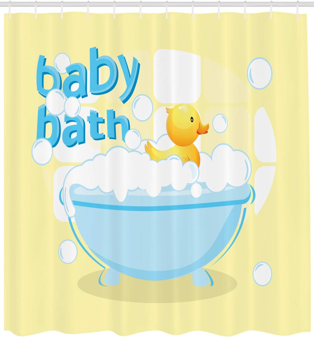 Yellow Baby Bath Shower Curtai - Baby Nursery Curtains 评论和价格