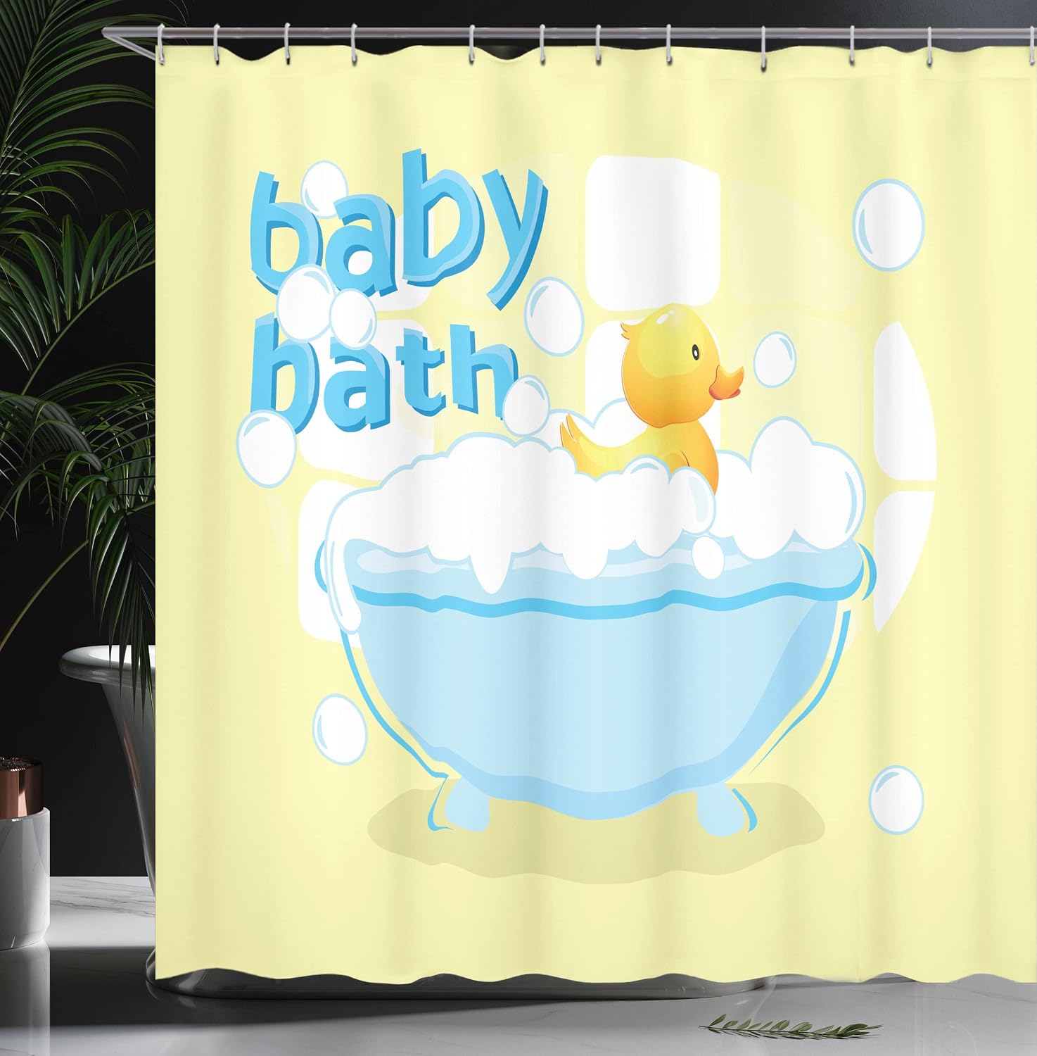 Yellow Baby Bath Shower Curtai - Baby Nursery Curtains 评论和价格