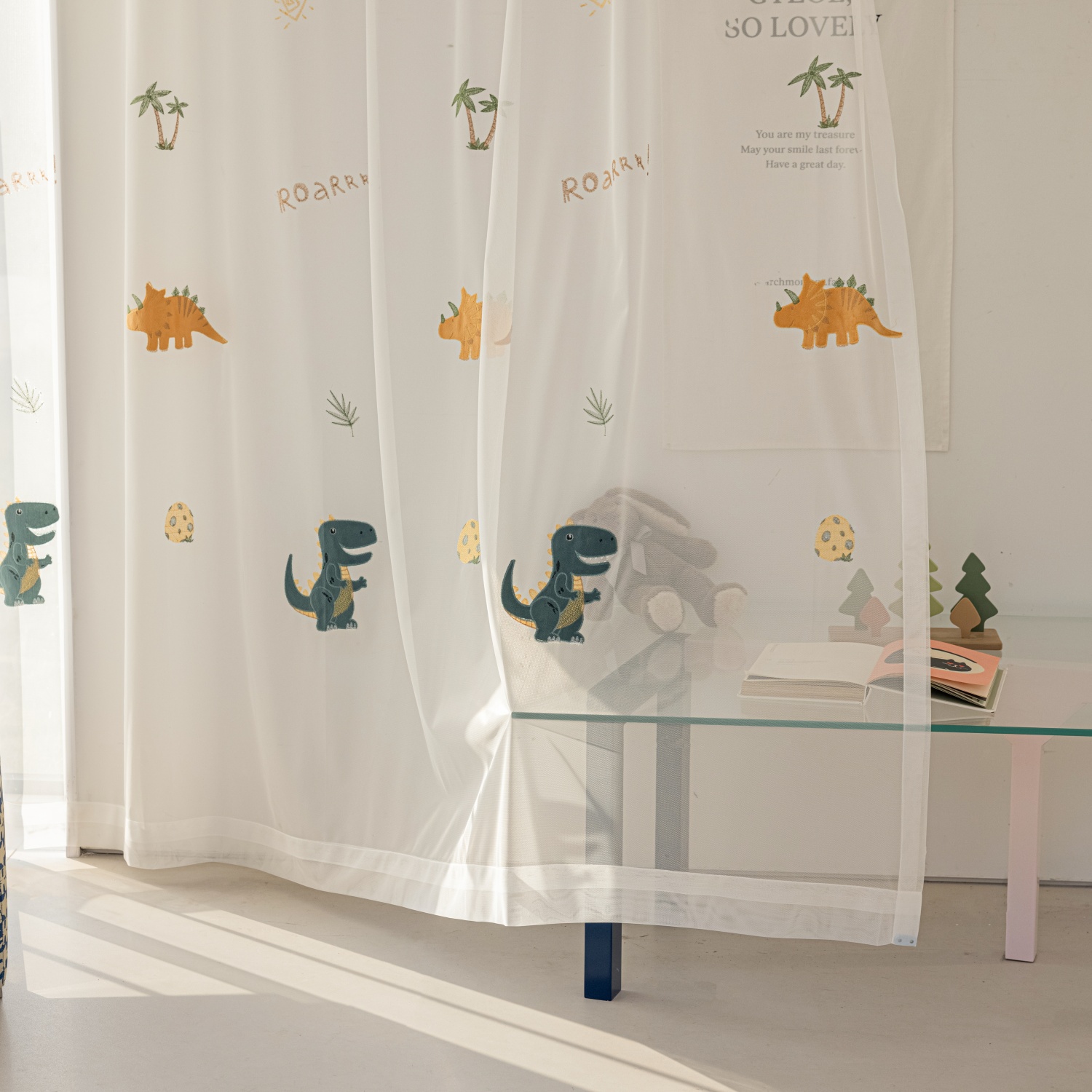 Blue Cartoon Dinosaur Kids Bla - Baby Nursery Embroidery 评论和价格