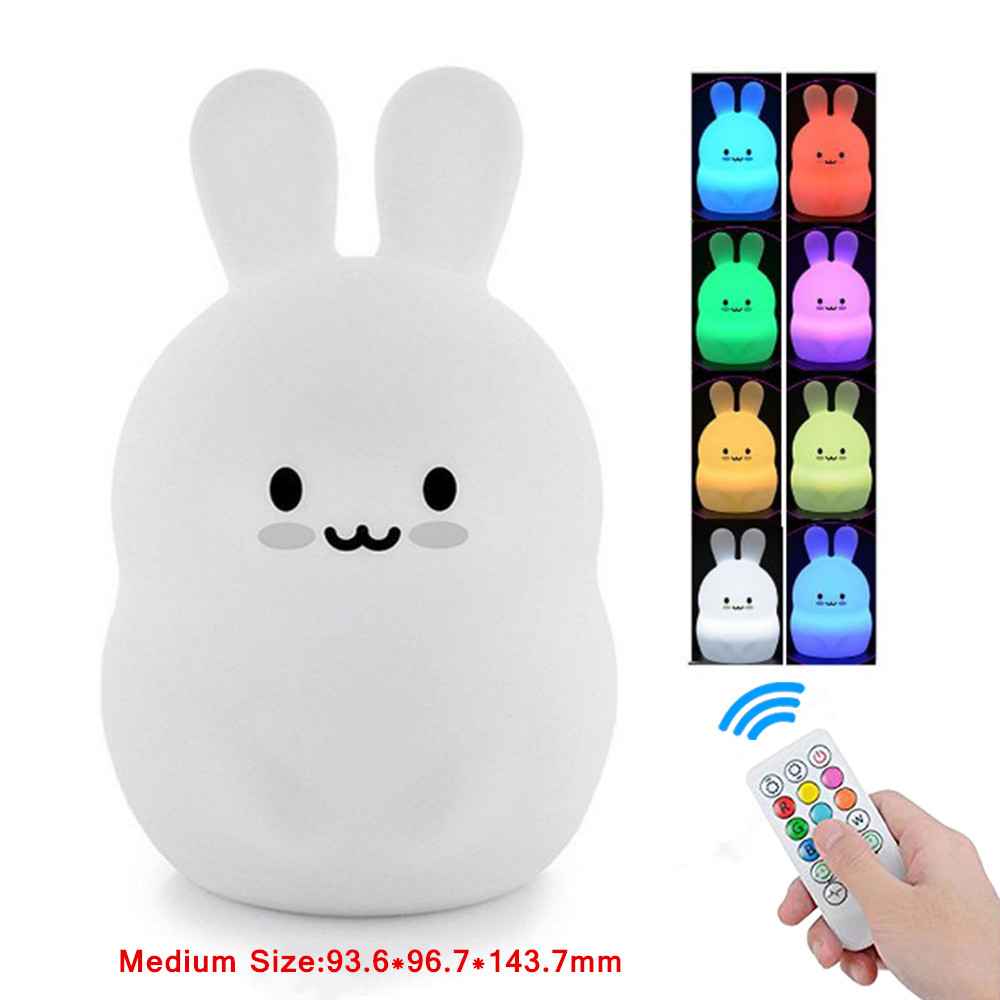 Touch Sensor Rabbit Night Ligh - Baby Nursery Light 评论和价格