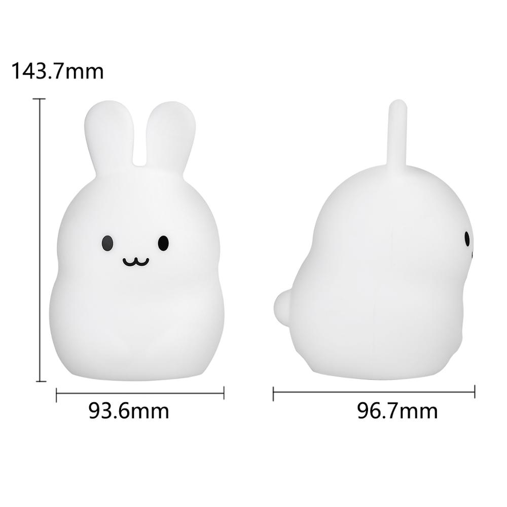 Touch Sensor Rabbit Night Ligh - Baby Nursery Light 评论和价格