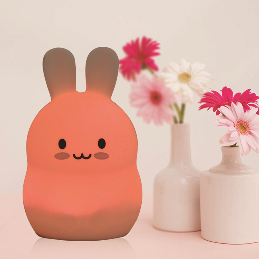 Touch Sensor Rabbit Night Ligh - Baby Nursery Light 评论和价格