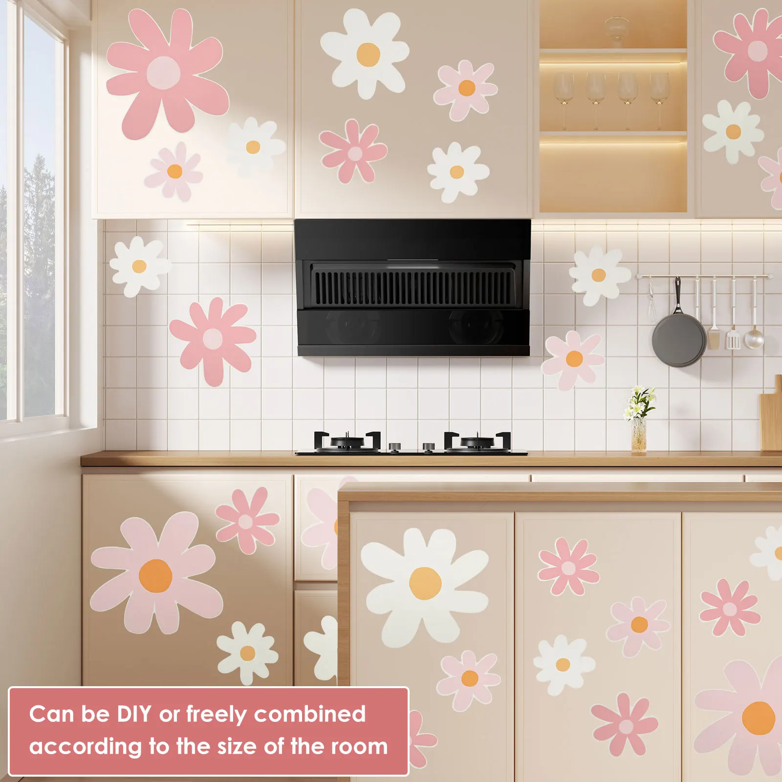 12 Sheets Cute Daisy Floral Wa - Baby Nursery Plants 评论和价格