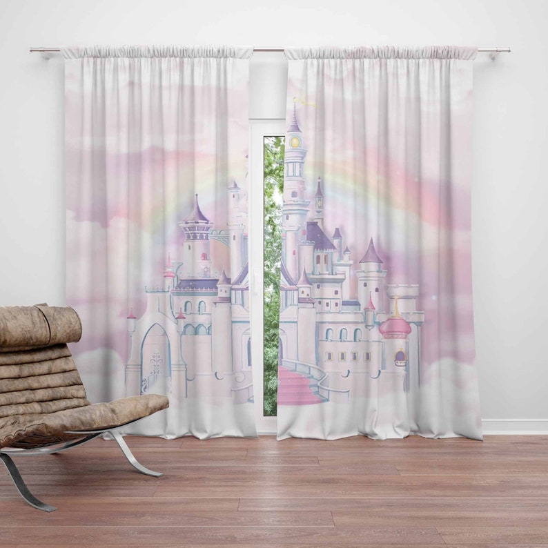 Princess Castle Nursery Curtai - Baby Nursery Curtains 评论和价格