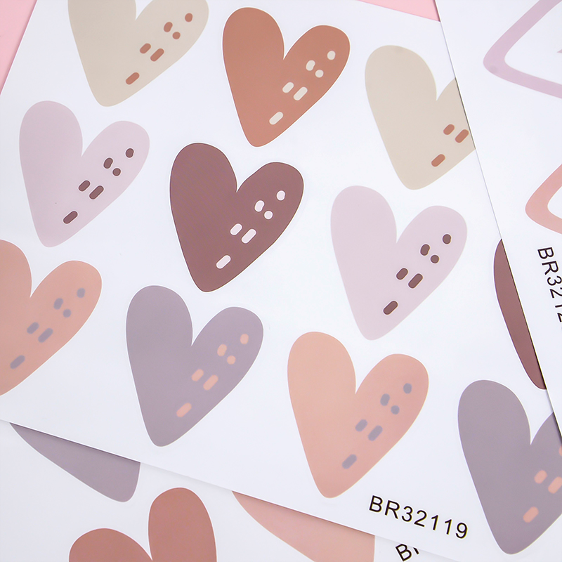 2pcs Lovely Hearts Ins Wall St - Baby Nursery Wallpaper Girl 评论和价格