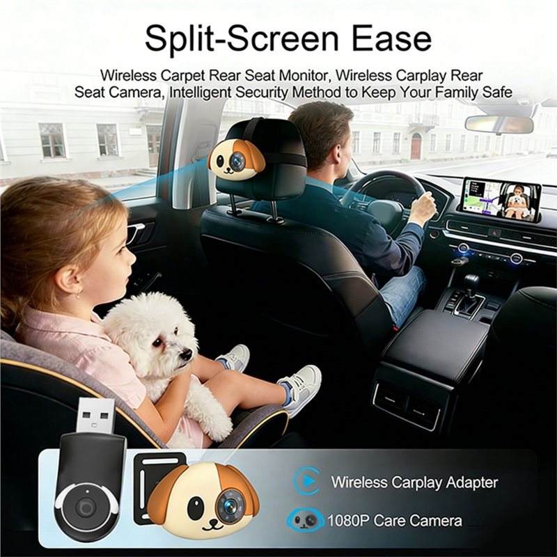 ABQB-Baby Car Camera 150° Wide - Baby Monitor Split Screen 评论和价格