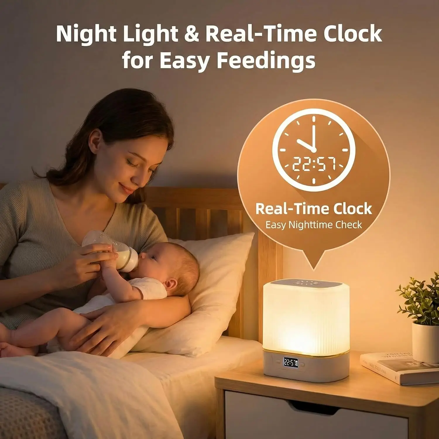 LED Night Light Bedside Lamp,T - Baby Nursery Light 评论和价格