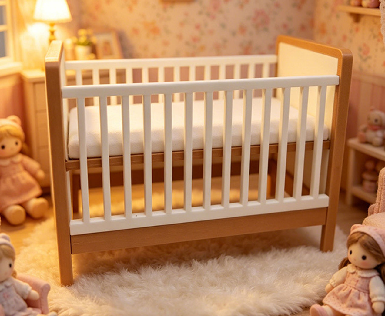 Mini plastic Baby Crib, Dollho - Baby Nursery Layout 评论和价格