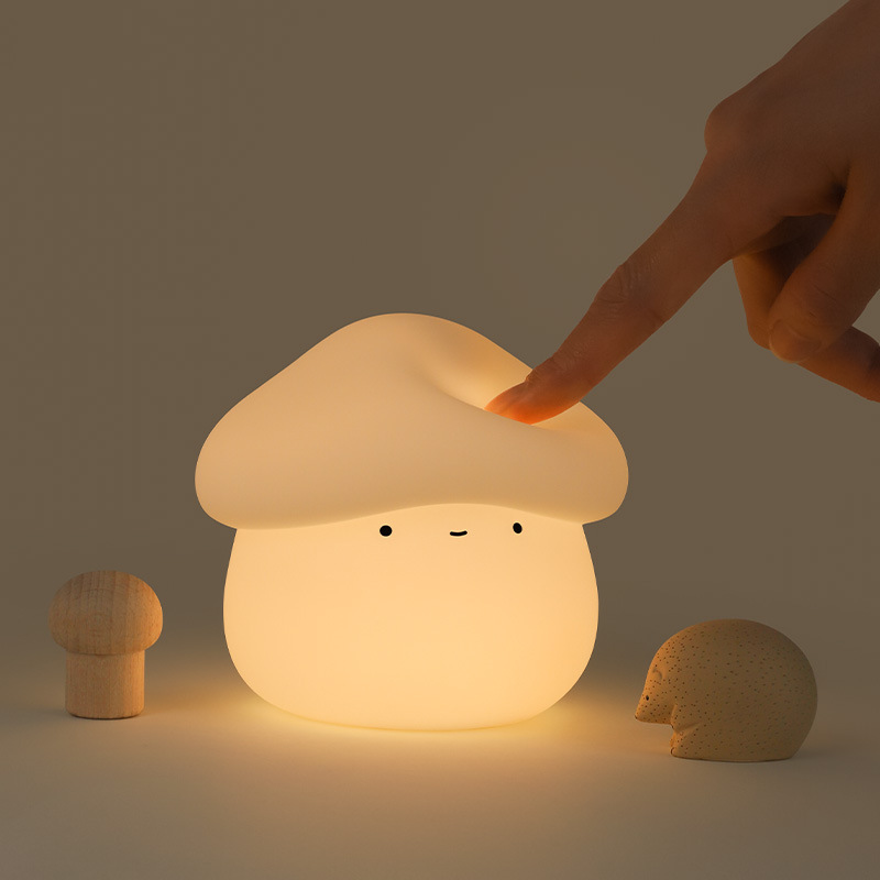 1Pcs Mushroom Head Silicone Ni - Baby Nursery Light 评论和价格