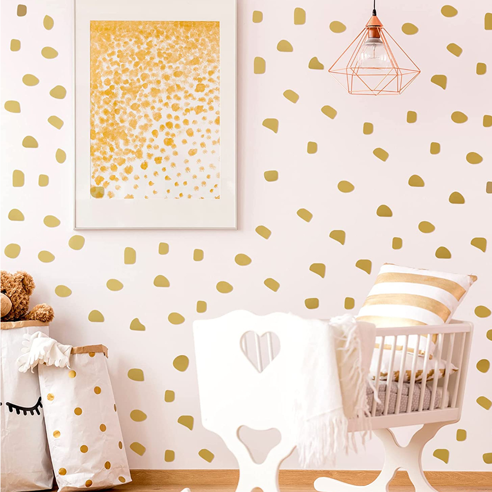 96Pcs/set Cute  Irregular Dots - Baby Nursery Wallpaper Girl 评论和价格