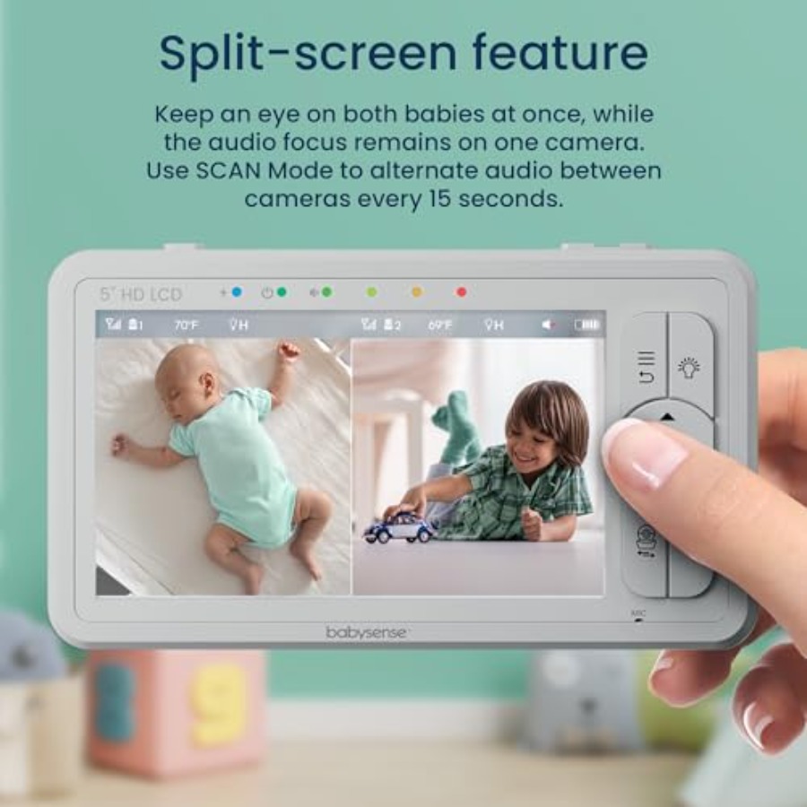 Baby monitor for nursery use,  - Baby Monitor Split Screen 评论和价格
