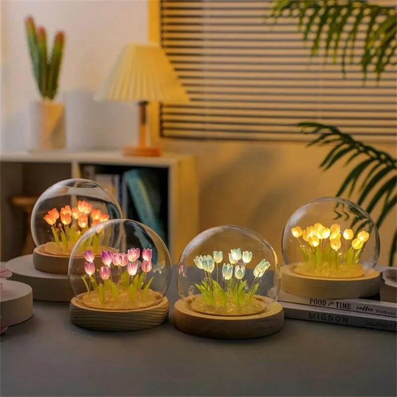 Artificial Tulip Flower Night  - Baby Nursery Light 评论和价格
