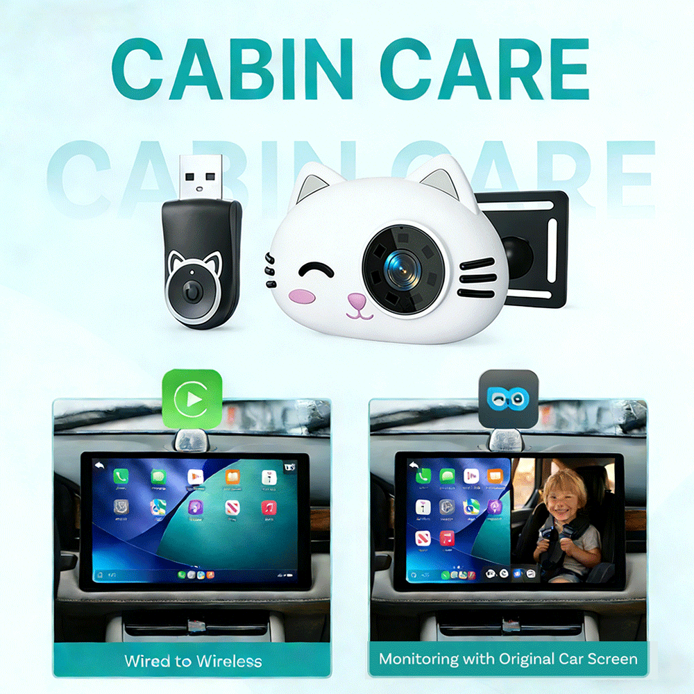 Cabin Care Wireless CarPlay Ad - Baby Monitor Split Screen 评论和价格