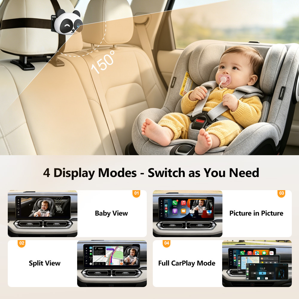 Cabin Care Wireless CarPlay Ad - Baby Monitor Split Screen 评论和价格