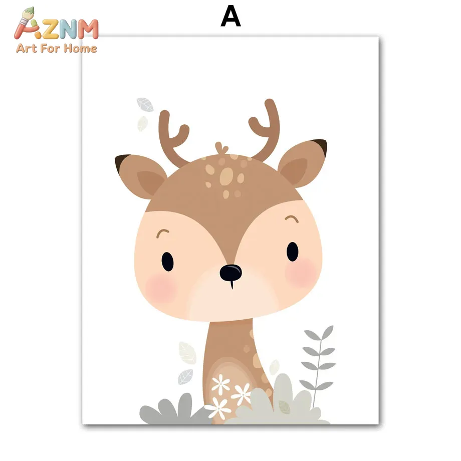 AZNM Cute Woodland Forest Anim - Baby Nursery Plants 评论和价格